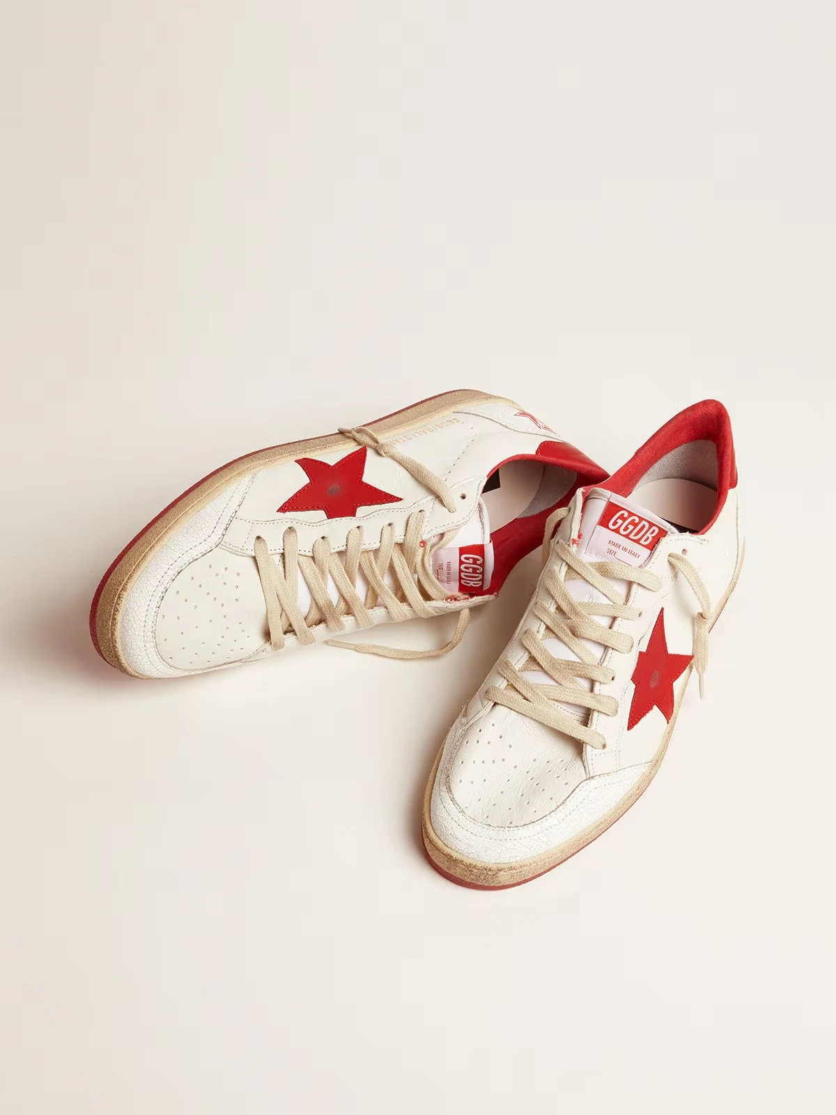 Men's Ball Star White Leather - Detail View